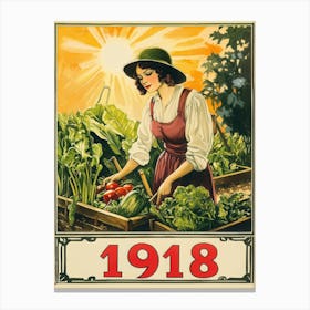 Aihrgdesign A Vintage Wartime Poster Promoting Victory Garden Df79a527 F561 4054 8fe1 79d80b3552fa 3 Canvas Print