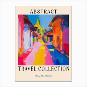 Abstract Travel Collection Poster Chiang Mai Thailand 2 Canvas Print