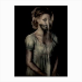 Pride & Prejudice And Zombies In A Pixel Dots Art Style Canvas Print