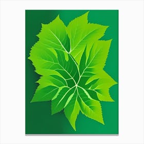 Lemon Balm Leaf Vibrant Inspired 2 Canvas Print
