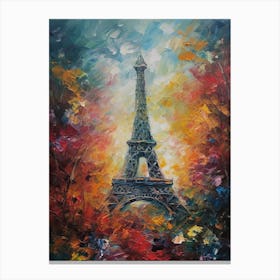 Eiffel Tower Paris France Monet Style 27 Canvas Print