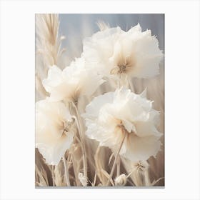 Boho Dried Flowers Hollyhock 3 Canvas Print