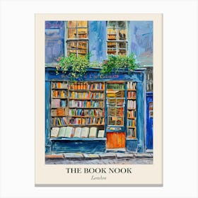 London Book Nook Bookshop 1 Poster Canvas Print