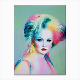 Cyndi Lauper Colourful Illustration Canvas Print