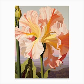 Amaryllis 2 Flower Painting Canvas Print