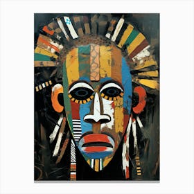 Tales Of Timelessness; African Masked Art Canvas Print