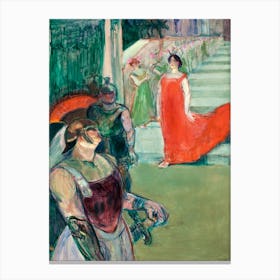 The Opera Messalina At Bordeaux (Messaline Descend L Escalier Bordé De Figurants), Henri de Toulouse-Lautrec Canvas Print