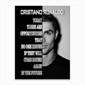 Cristiano Ronaldo Quotes Canvas Print