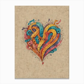 Heart Of Music 7 Canvas Print