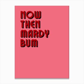 Now Then Mardy Bum Canvas Print