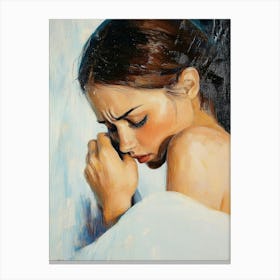 Sad Crying Girl Canvas Print