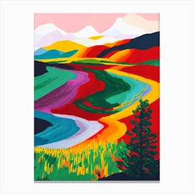 Vatnajökull National Park Iceland Abstract Colourful Canvas Print