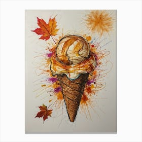 Ice Cream Cone 58 Canvas Print