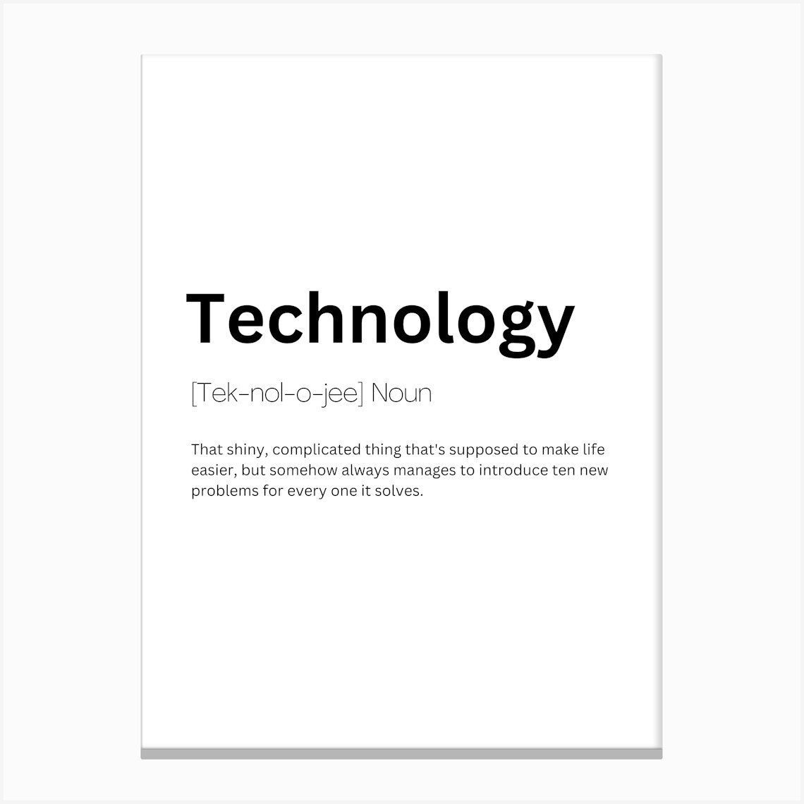 Technology Definition Meaning Canvas Print by Kaigozen