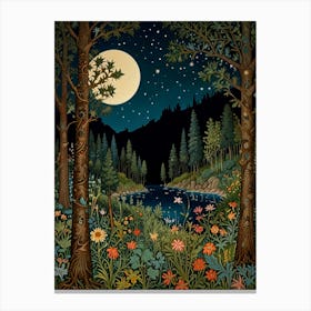 William Morris Night In The Woods 22 Canvas Print