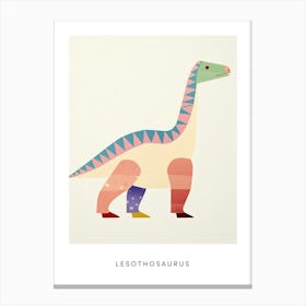 Nursery Dinosaur Art Lesothosaurus 3 Poster Canvas Print