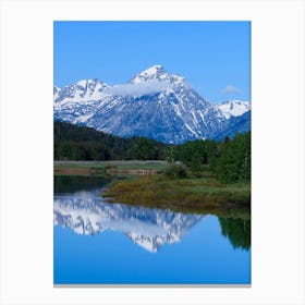 Wyoming Mountains Reflected Canvas Print