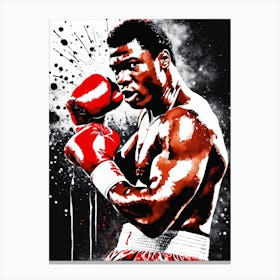 Cassius Clay Portrait Ink Painting (19) Canvas Print