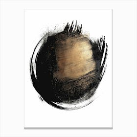 Abstract Black And Gold Painting 82 Canvas Print