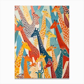 Colourful Giraffe Pattern 2 Canvas Print