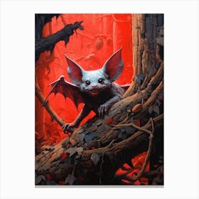 Lesser Bulldog Bat Painting 2 Canvas Print