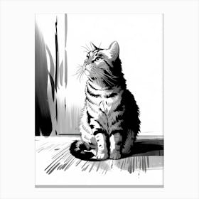 Cat Sitting 3 Canvas Print