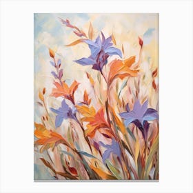 Fall Flower Painting Lobelia 1 Canvas Print