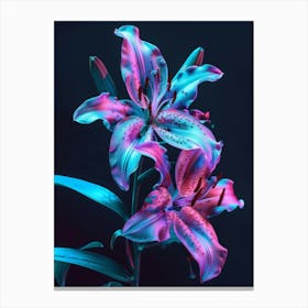 Lily neon Canvas Print