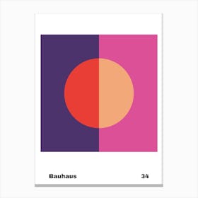 Geometric Bauhaus Poster 34 Canvas Print