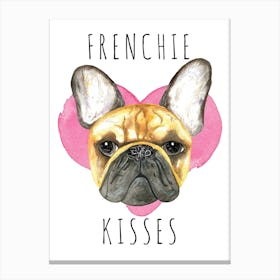 Frenchie Kisses Canvas Print