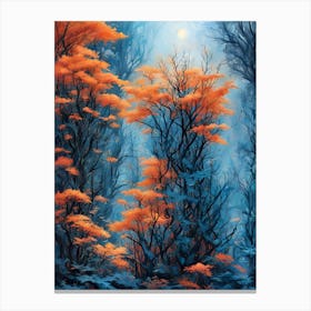 Forest In The Moonlight Canvas Print