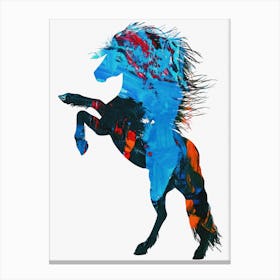 Animal Negative Space ― Jumping Horse Canvas Print