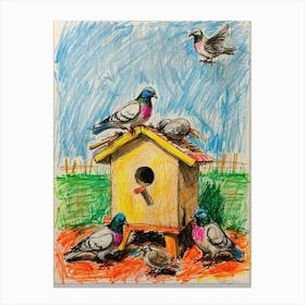 Pigeons 7 Canvas Print