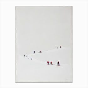 Bardonecchia, Italy Minimal 2 Skiing Poster Canvas Print