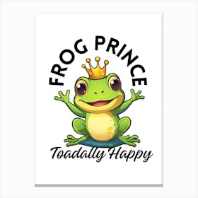 Frog Prince Kids Wall Art 1 Canvas Print