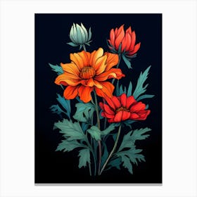 Chrysanthemums 3 Canvas Print