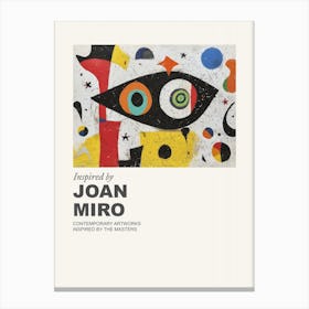 Museum Poster Inspired By Joan Miro 1 Canvas Print
