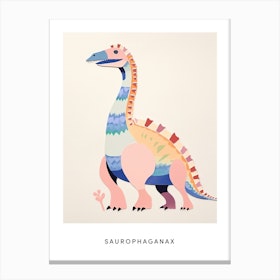 Nursery Dinosaur Art Saurophaganax 3 Poster Canvas Print