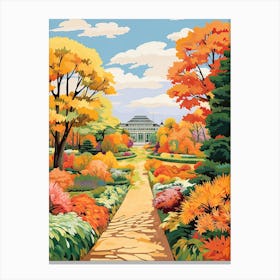 Longwood Gardens, Usa In Autumn Fall Illustration 0 Canvas Print