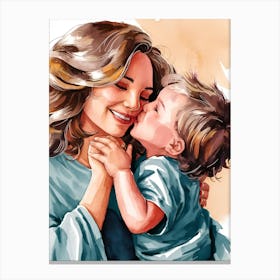 Mother And Child Painting Canvas Print