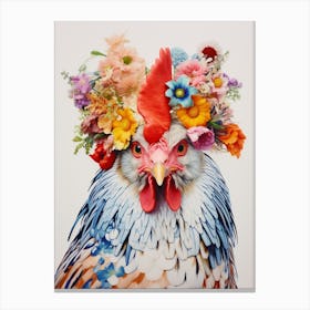 Bird With A Flower Crown Chicken 4 Canvas Print