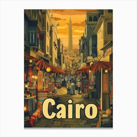 Aihrgdesign A Classic 1960s Travel Poster For Cairo Canvas Print