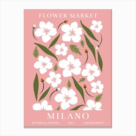 Flower Market Milano Canvas Print