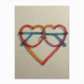 Heart Shaped Glasses 2 Canvas Print