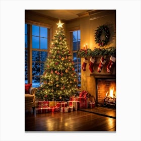 Christmas Tree In The Living Room 142 Canvas Print