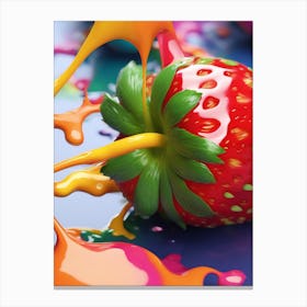 Colorful Strawberries Canvas Print