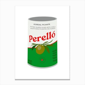 Perello Olives Kitchen Canvas Print