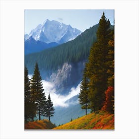 Autumn Trees In The Mountains Canvas Print