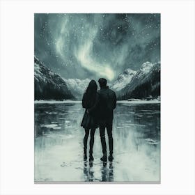 Love At First Sight, Romantic Monochrome Charcoal style Leinwandbild