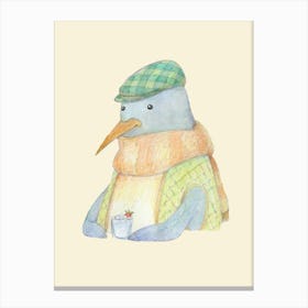 Penguin and Snow white cocktail Canvas Print